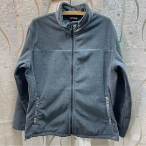 Mountaineer Fleece Jacket Mens XL‎ Gray Full Zip I3771C Good Outdoor Layering